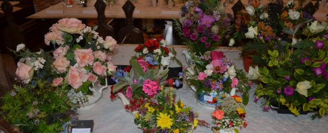 Flower arrangements at the Craft & Produce Show